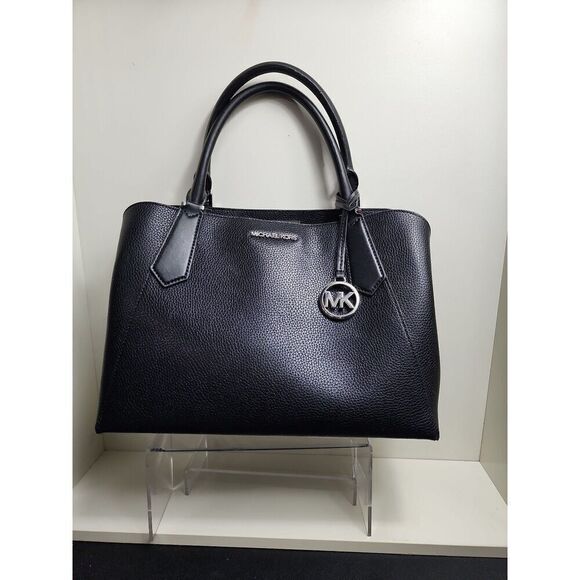 Michael Kors Kimberly Pebble Leather Satchel Handbag